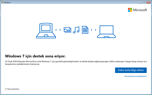 Windows® 7 desteği sona erdi. Peki şimdi ne olacak?