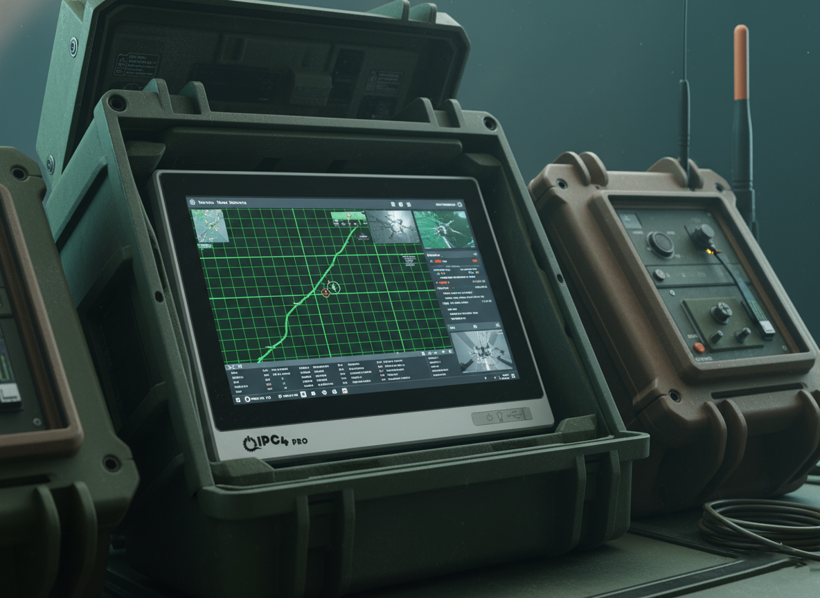 Askeri saha kontrol istasyonu, IPC4PRO cihazı bağlı durumda